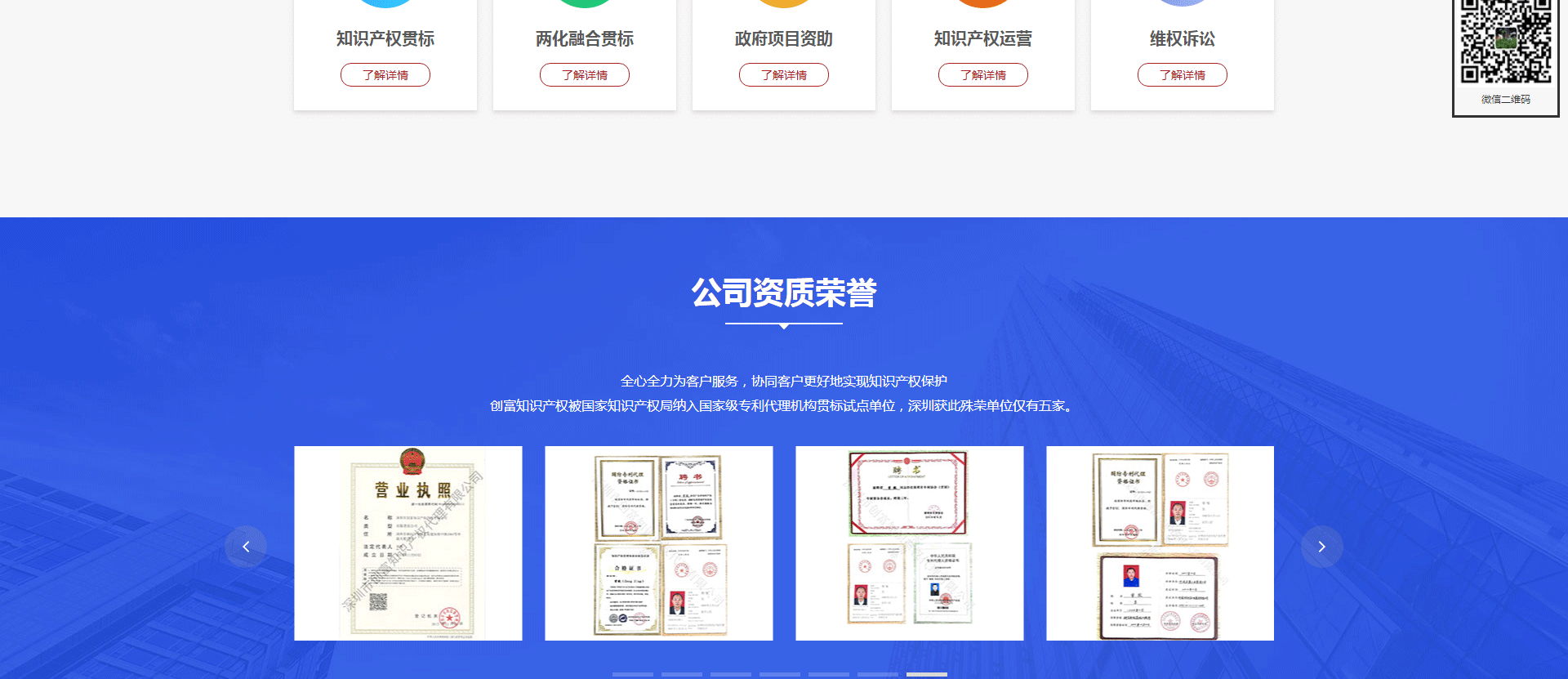 创富知识产权网站设计效果图 k8凯发网络网站案例